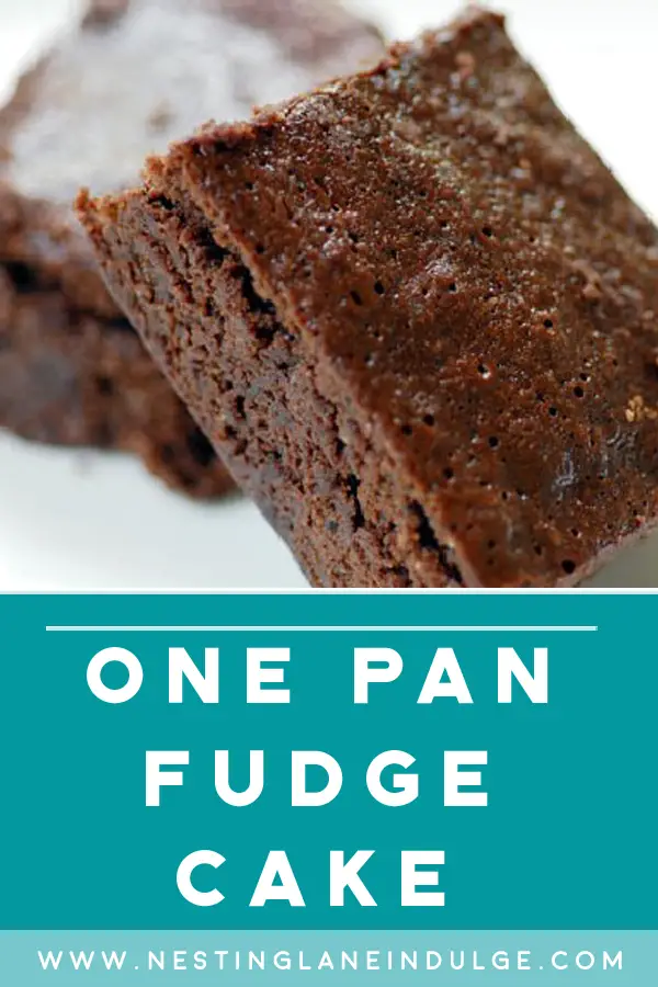 One Pan Chocolate Fudge Cake 