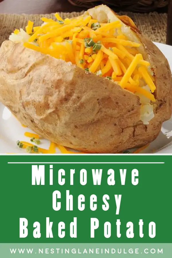 Microwave Cheesy Baked Potato with Sour Cream 