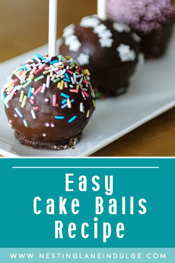 Easy Chocolate Balls or Cake Pops Recipe Graphic