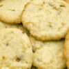 Closeup of a pile of Potato Chip Butterscotch Cookies.