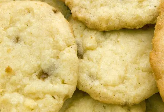 Closeup of Potato Chip Butterscotch Cookies.