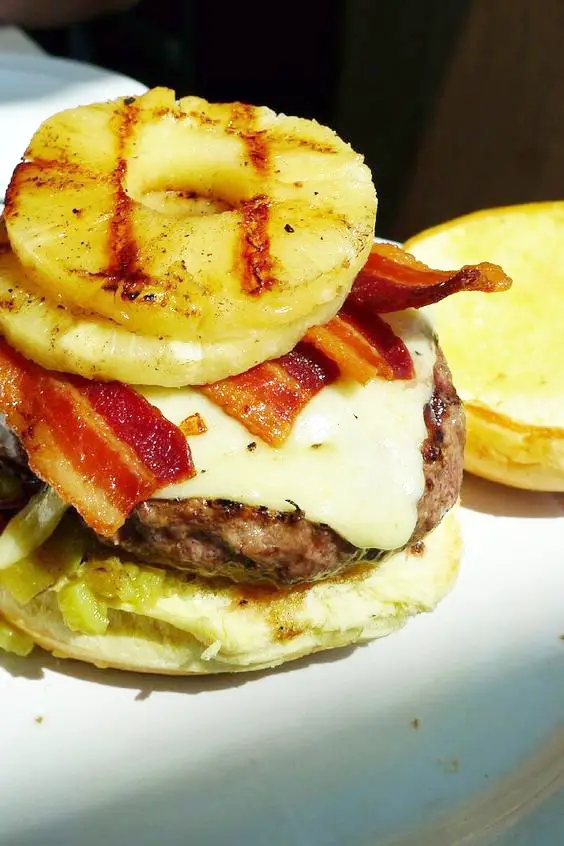 Grilled Bacon Pineapple Burgers