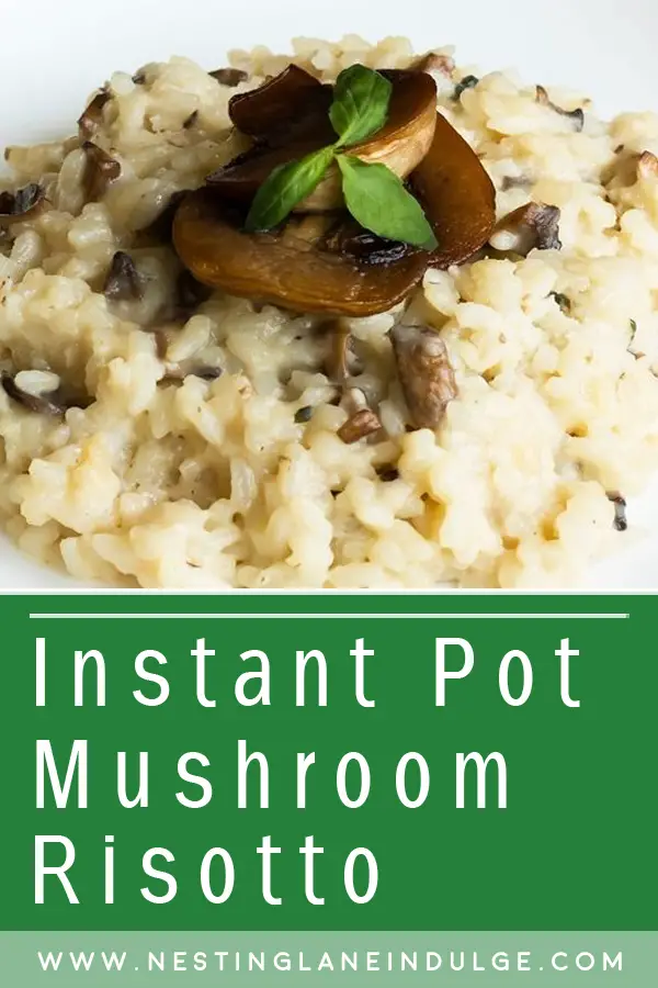 Instant Pot Mushroom Risotto Recipe Graphic