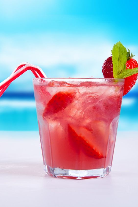 Easy Strawberry Sangria in a glass
