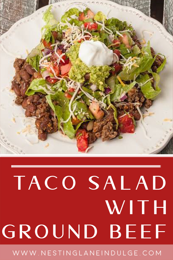 Mexican Taco Salad with Ground Beef Graphic