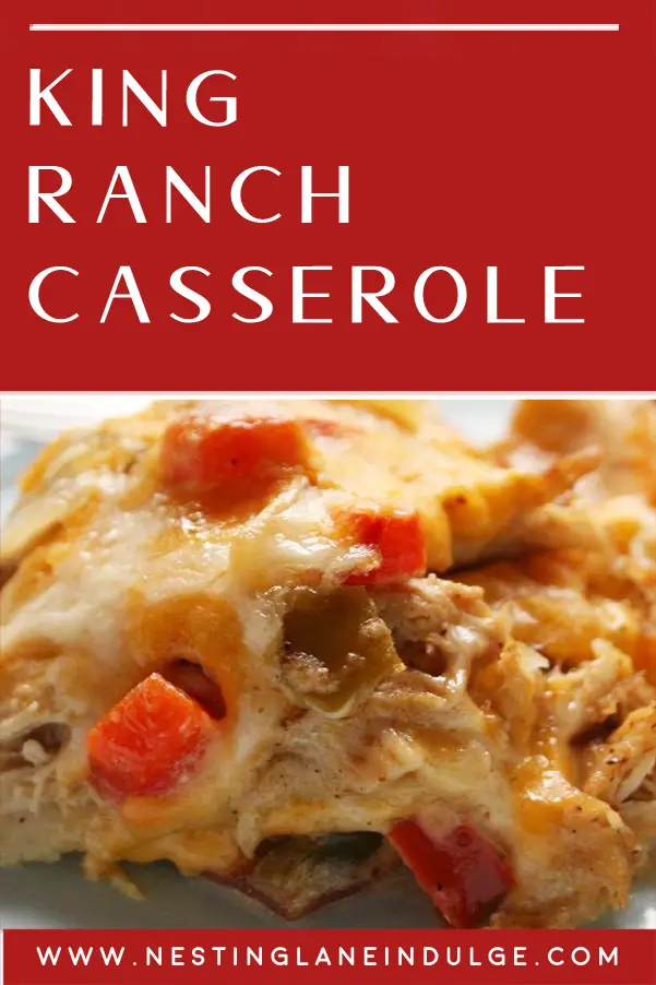 Graphic for pinterest of King Ranch Casserole