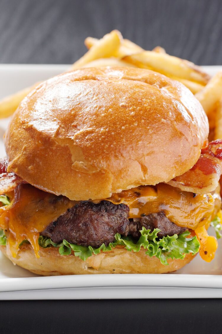 Grilled Bacon Wrapped Hamburgers - Nesting Lane Indulge