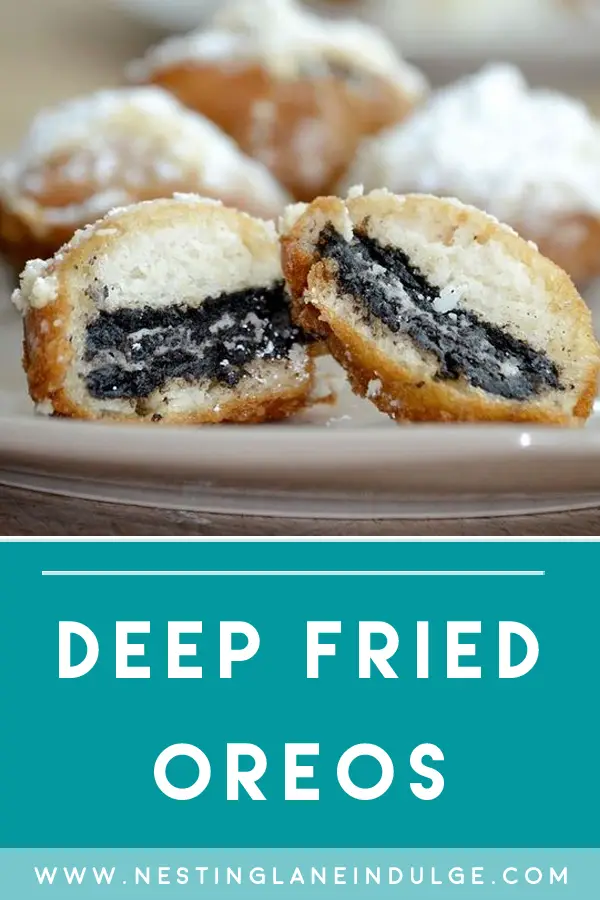 Graphic for Pinterest of Deep Fried Oreos Recipe