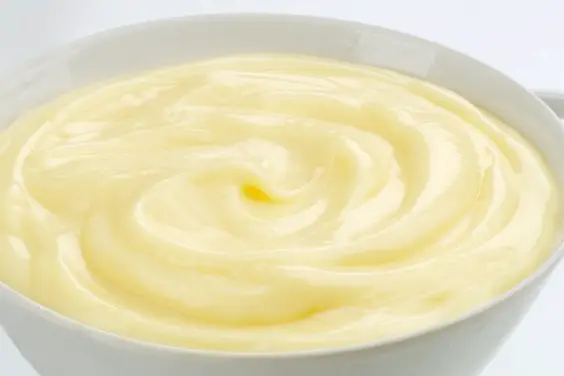 Easy Vanilla Pudding in a white bowl.
