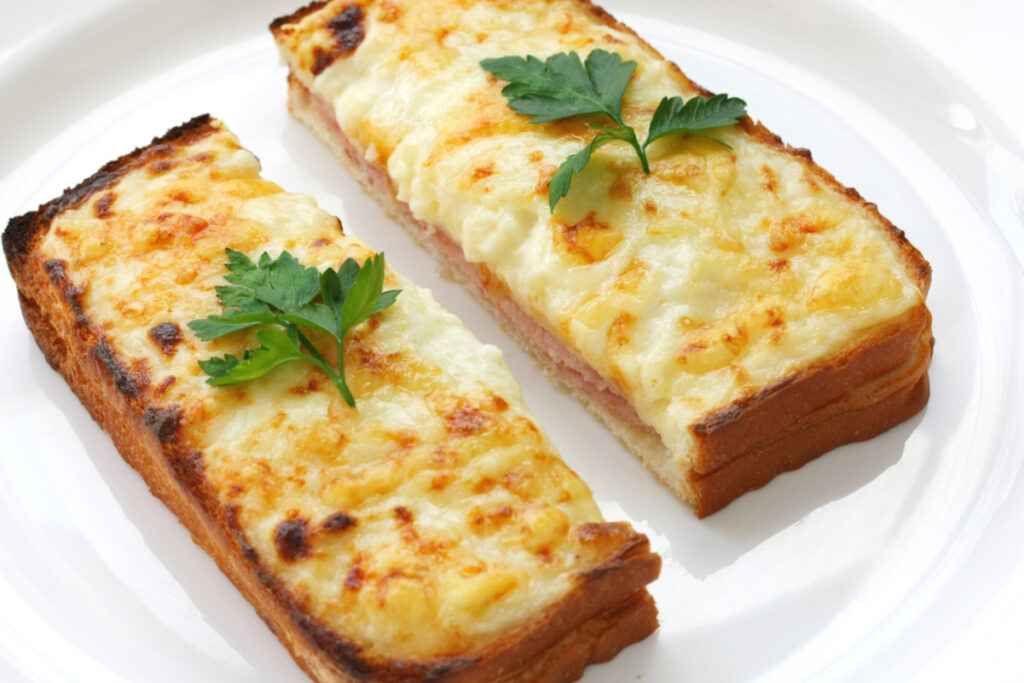 Best Croque Monsieur (Baked) on a white plate.