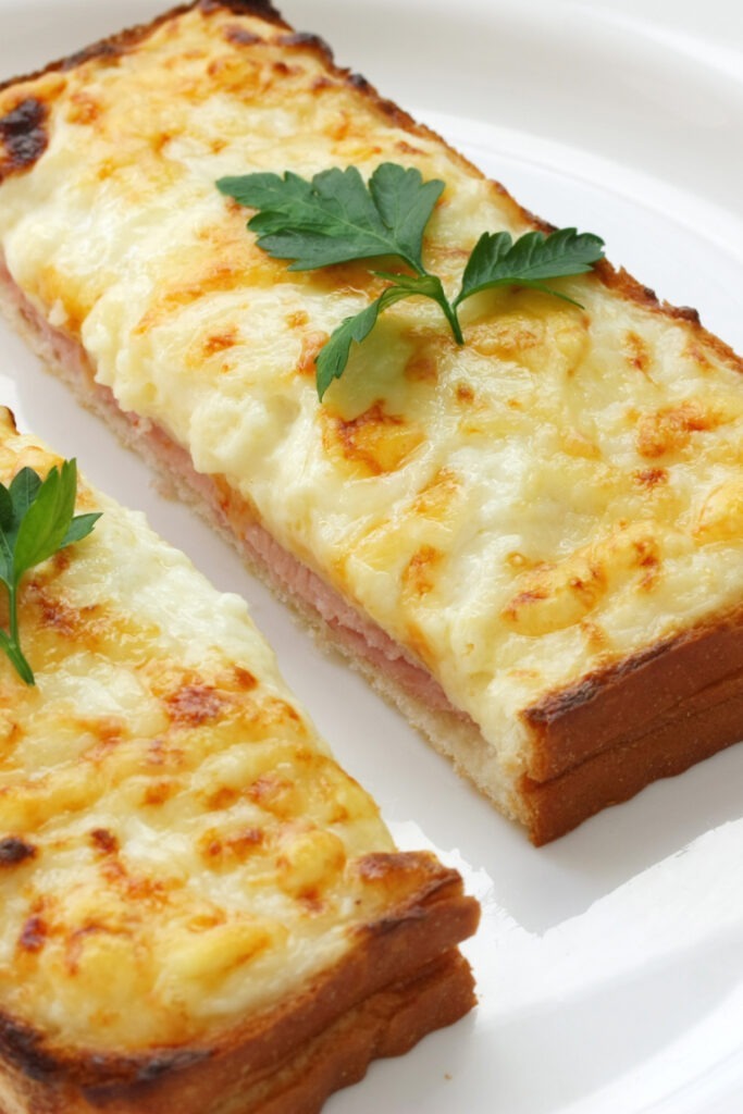 Best Croque Monsieur (Baked) on a white plate.