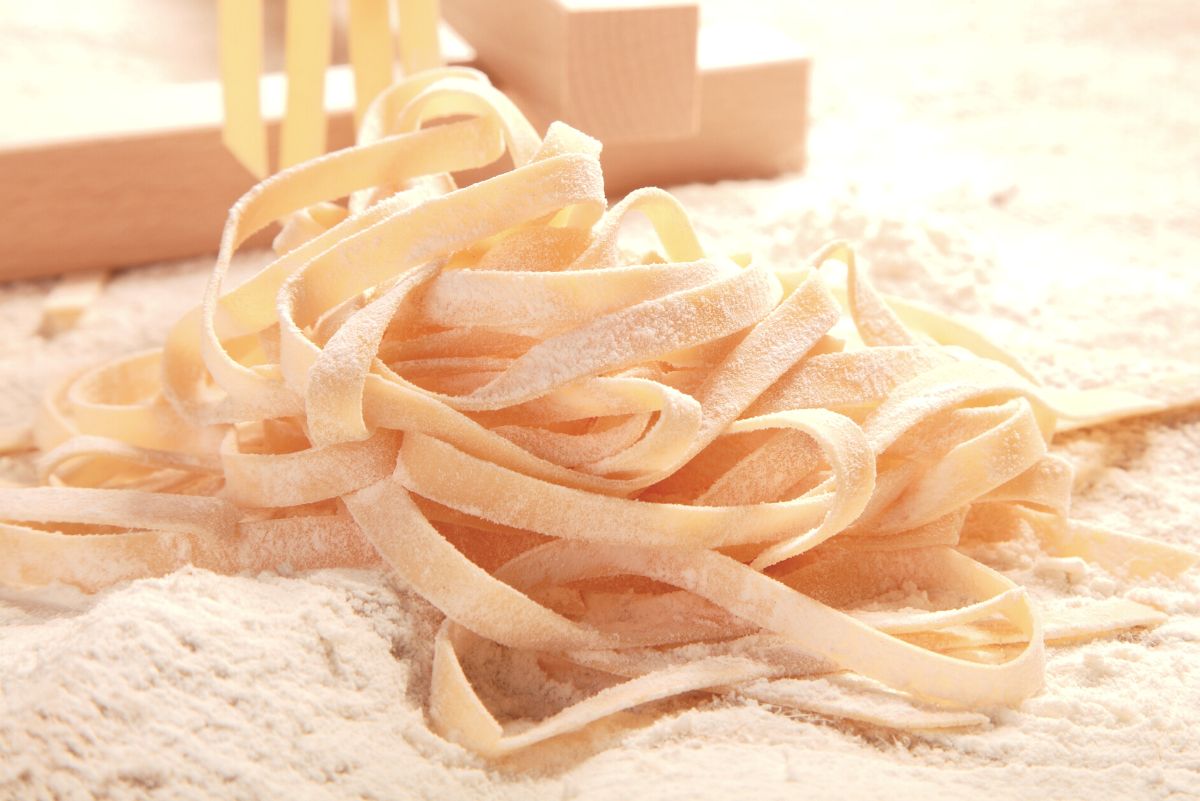 How to Make Homemade Butter Noodles on a floured surface.