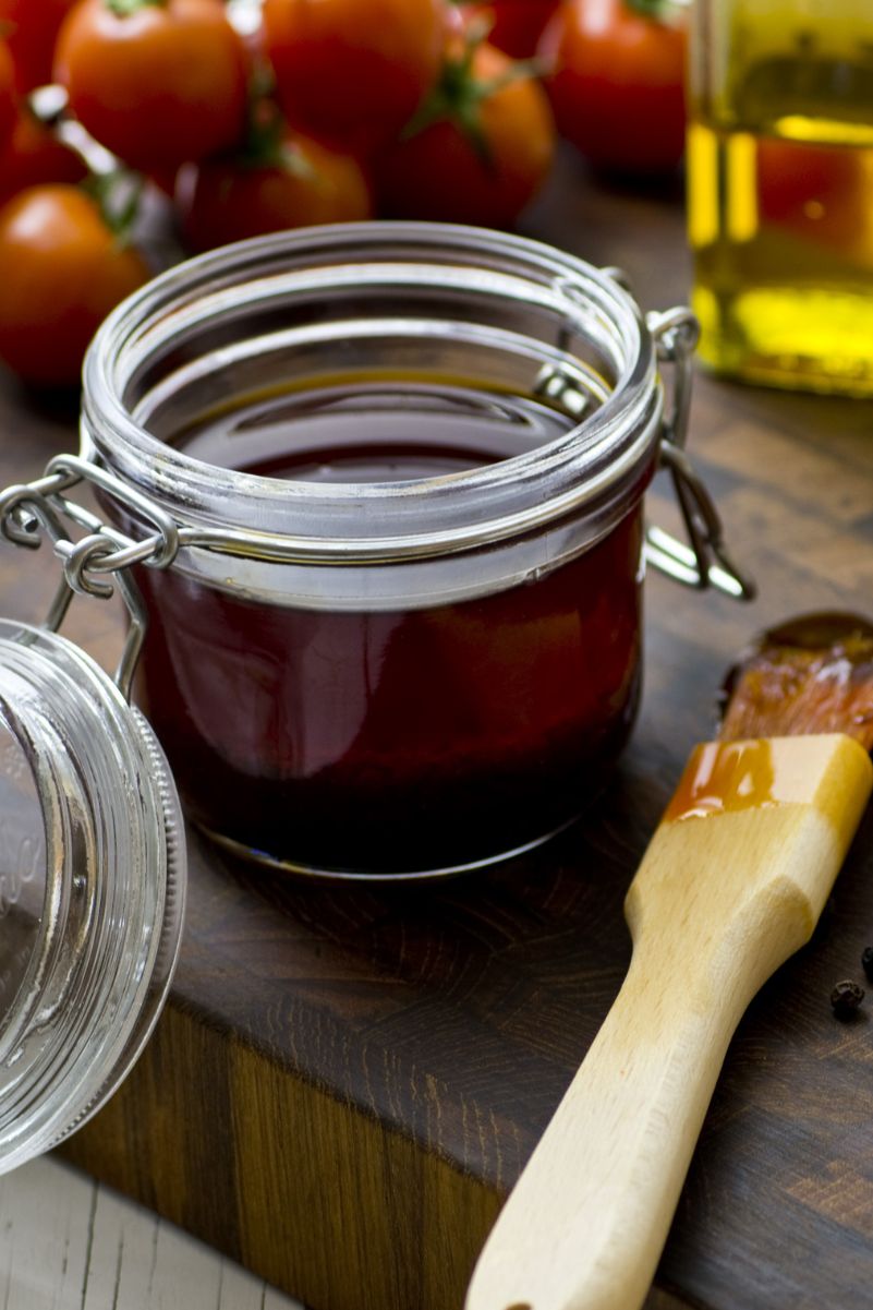 Ultimate Bourbon Barbecue Sauce in a glass jar.