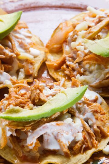 Closeup of Quick and Easy Mexican Chicken Tinga.