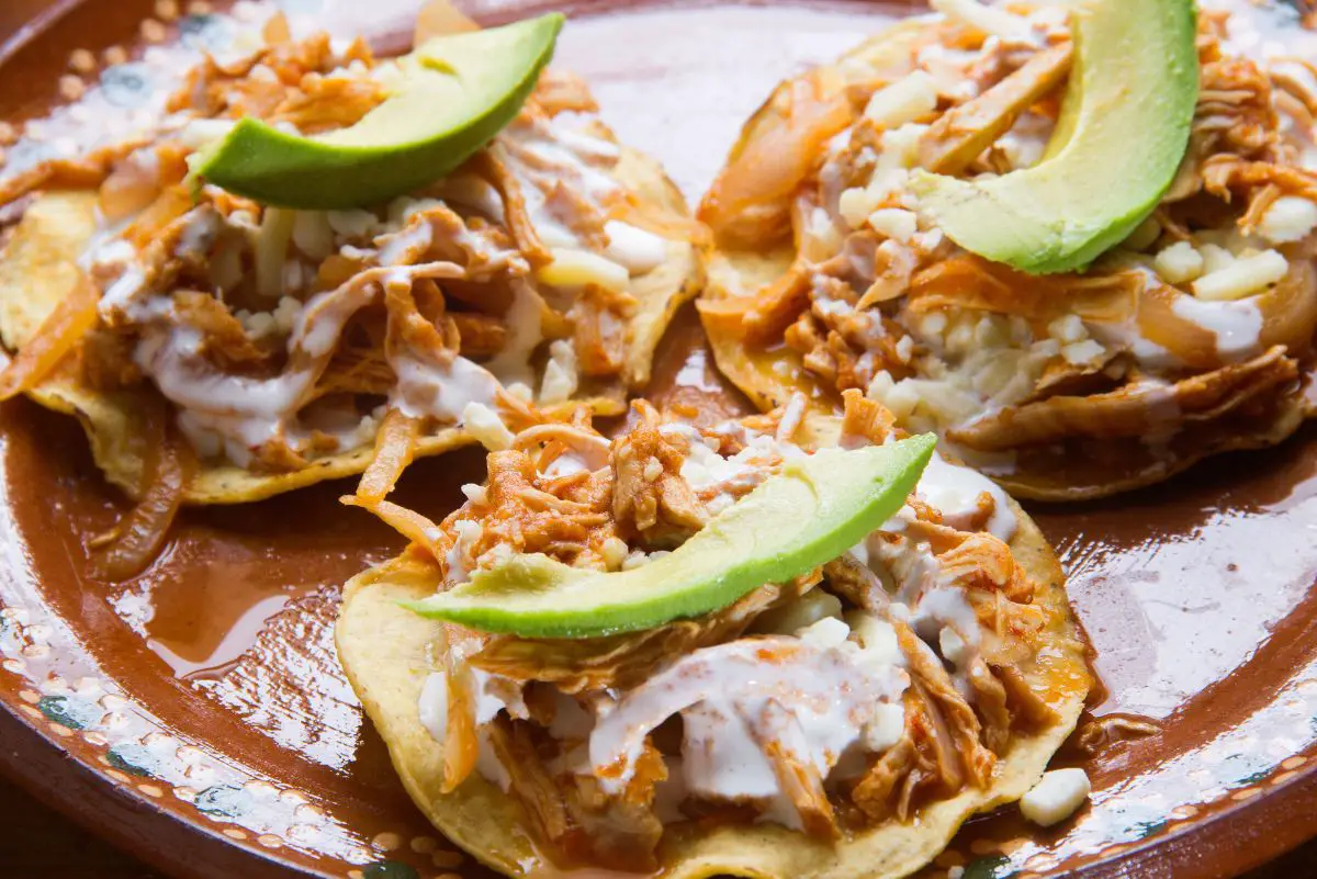 Quick and Easy Mexican Chicken Tinga on a white plate.