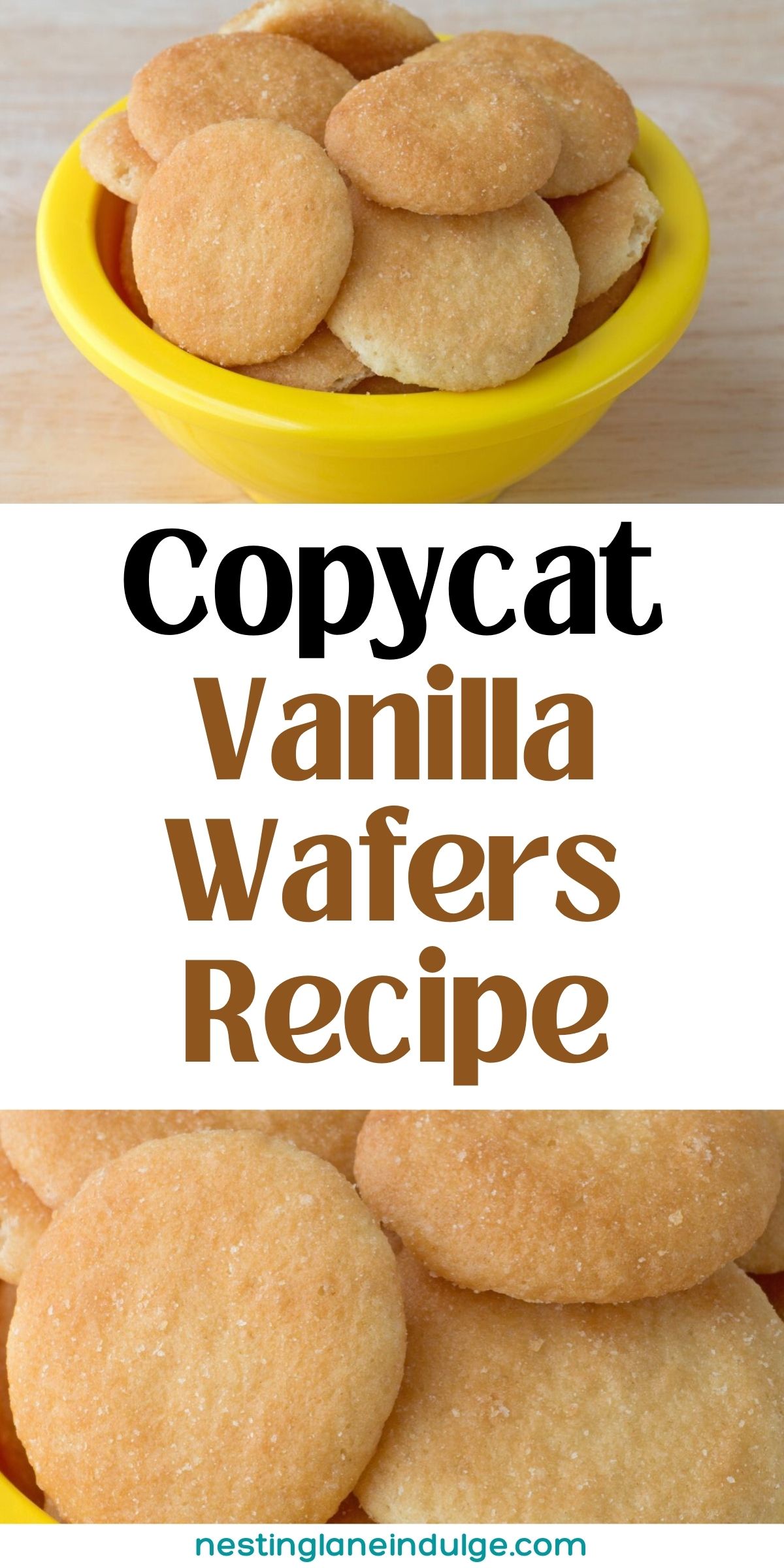 Copycat Vanilla Wafers Recipe graphic.