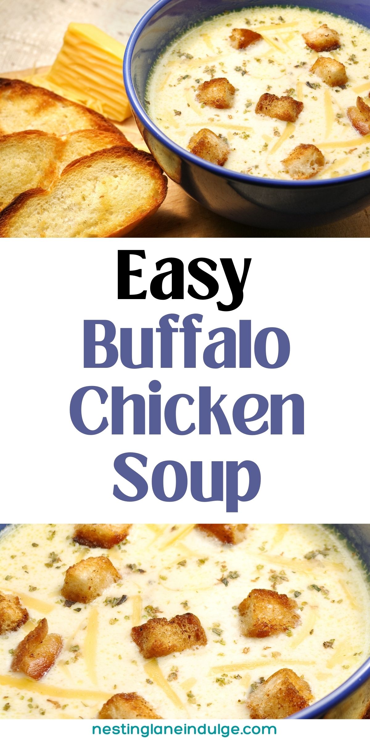 Easy Buffalo Chicken Soup Recipe Graphic