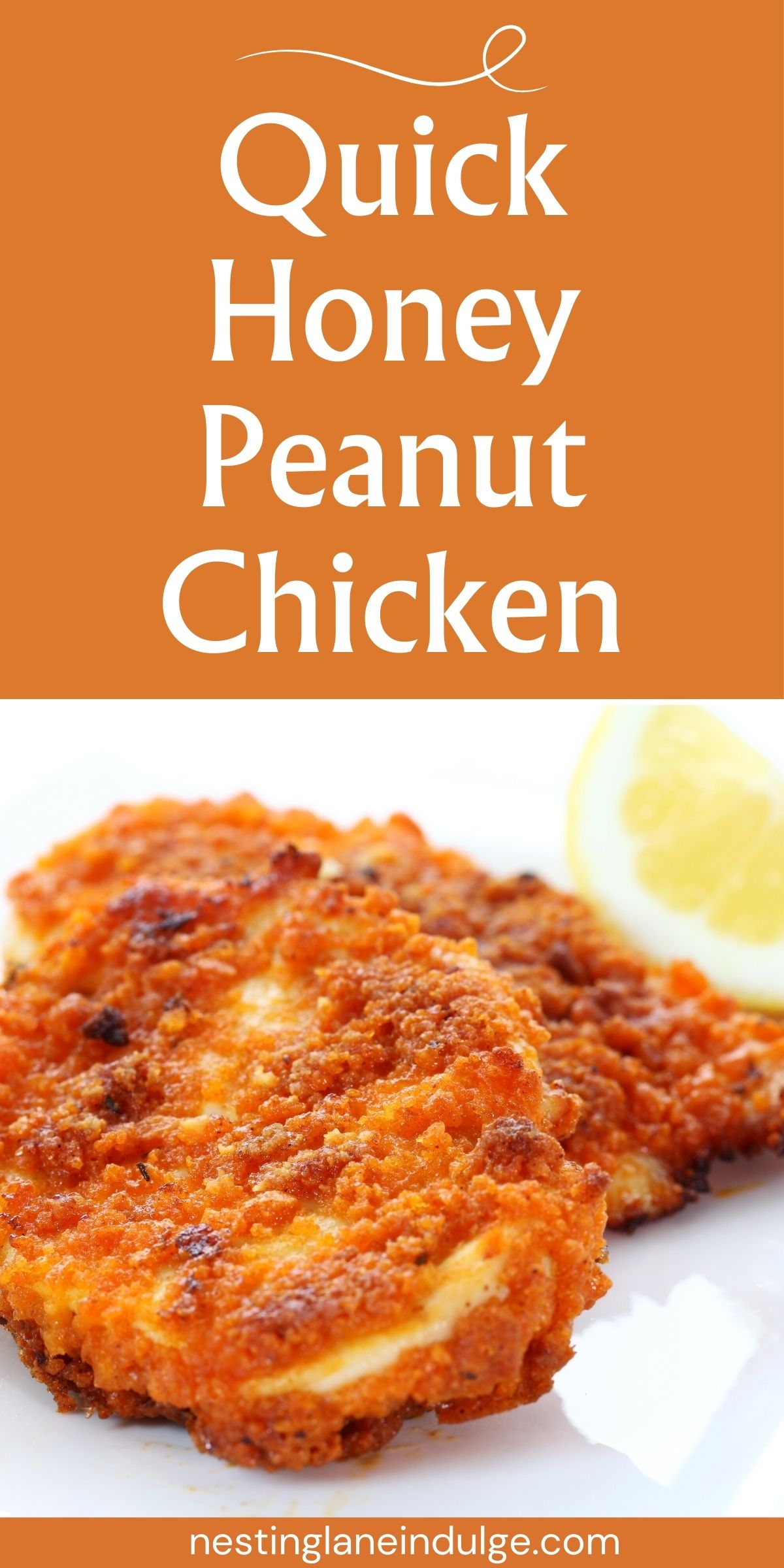 Honey Peanut Chicken Recipe graphic.