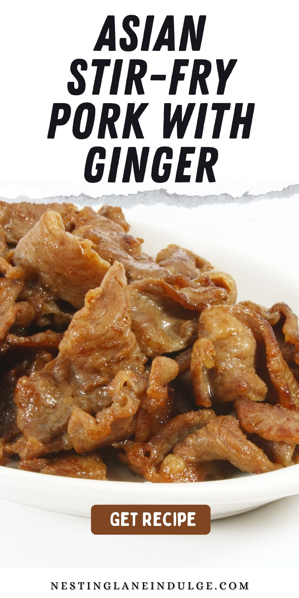 Asian Stir-Fry Pork with Ginger Graphic.
