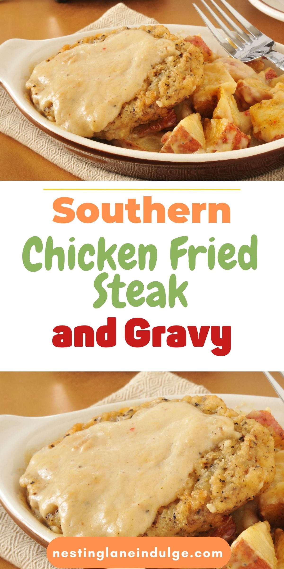 Southern Chicken Fried Steak and Gravy Graphic.
