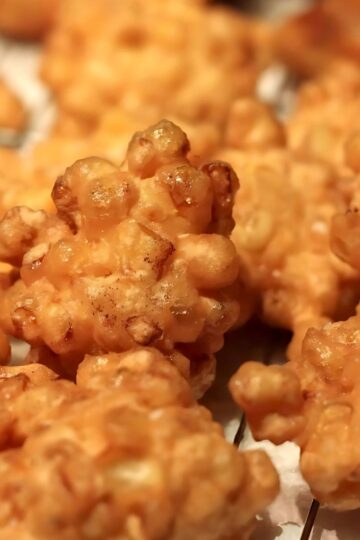 Closeup of Best Fried Corn Fritters.