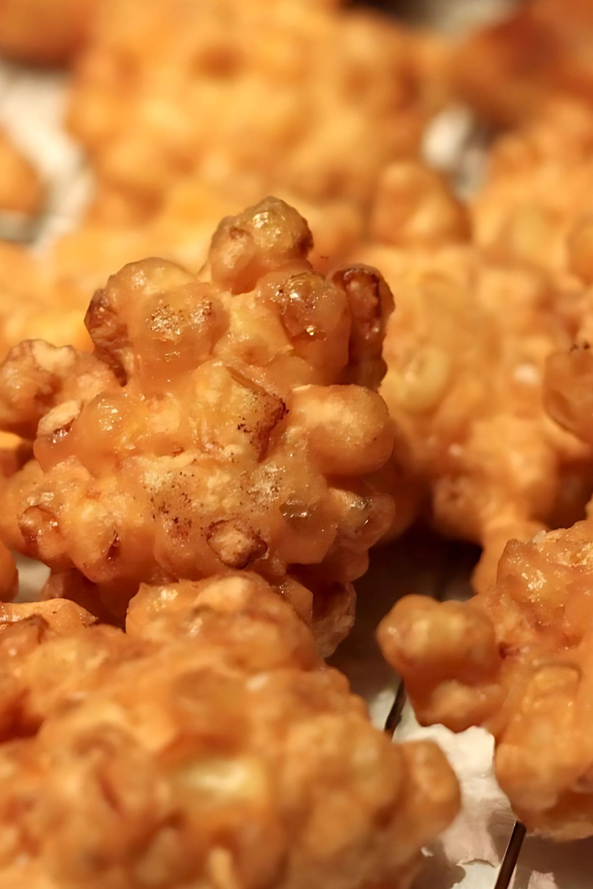 Closeup of Best Fried Corn Fritters.